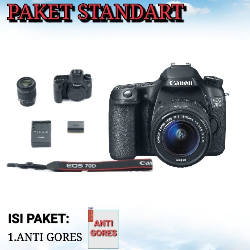 Jual KAMERA CANON EOS 70D WIFI LENSA 18-55MM IS STM ORIGINAL DAN