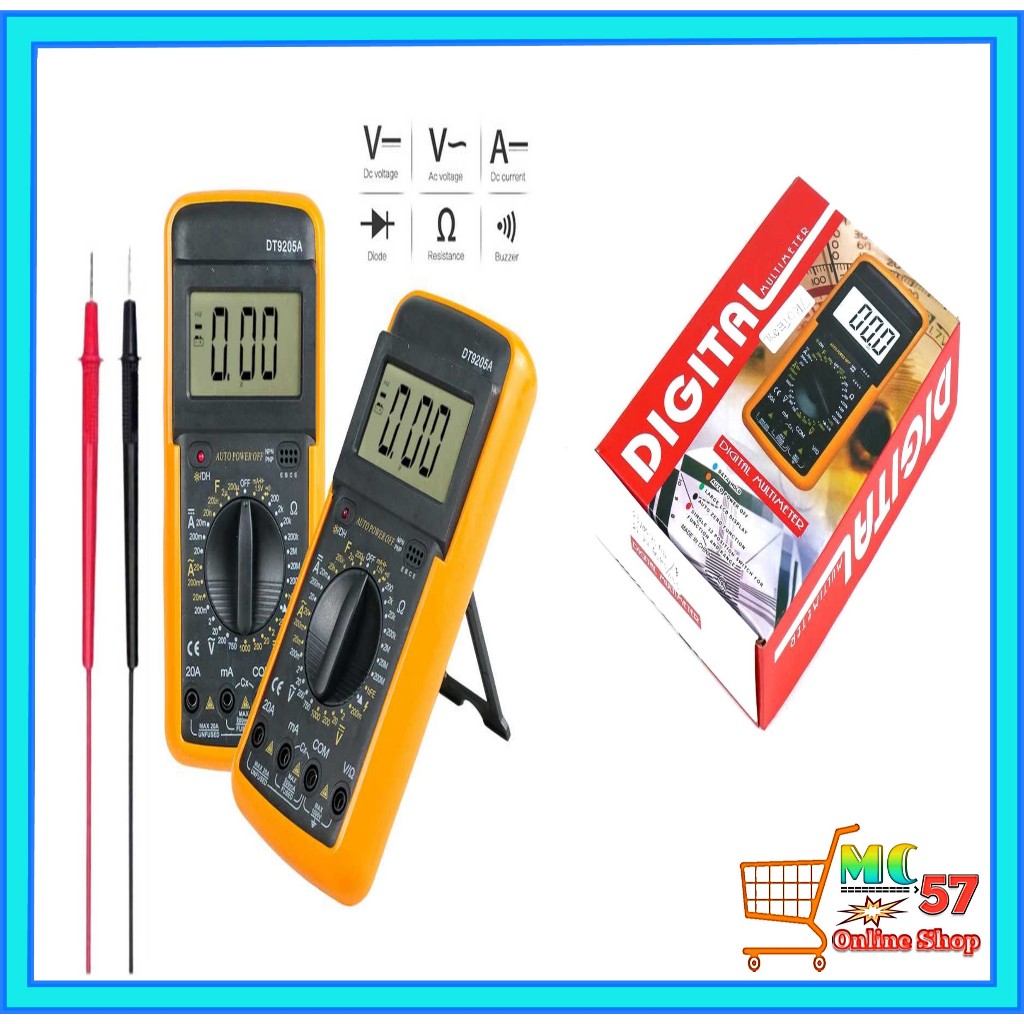 Jual Richmeters DT9205A Digital Multimeter Transistor Testers Capacitor ...