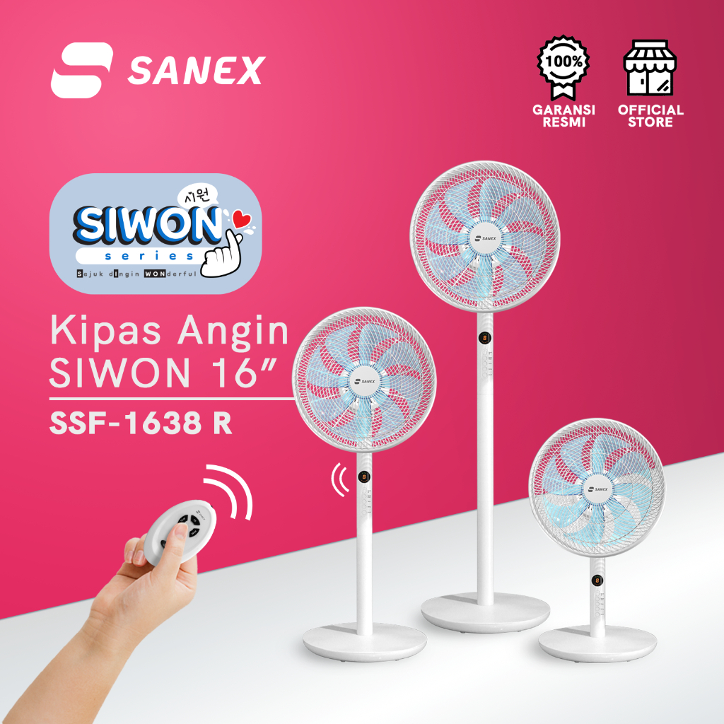 Jual Sanex Kipas Angin Siwon Plus Remote 16 Inch 3in1 Ssf 1638 R Shopee Indonesia 9421