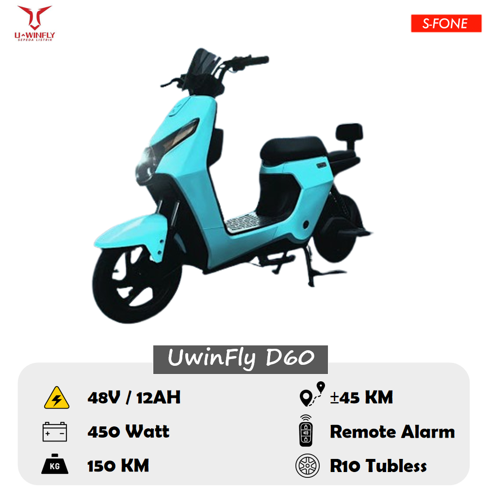Jual Sepeda Listrik Uwinfly D60 D60ADV Accu 48/12 Motor 500Watt ...