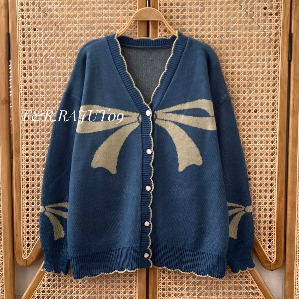 [新款] 🇰🇷Korea F/W Collection - Ribbon Cardigan #KR008 main image 0