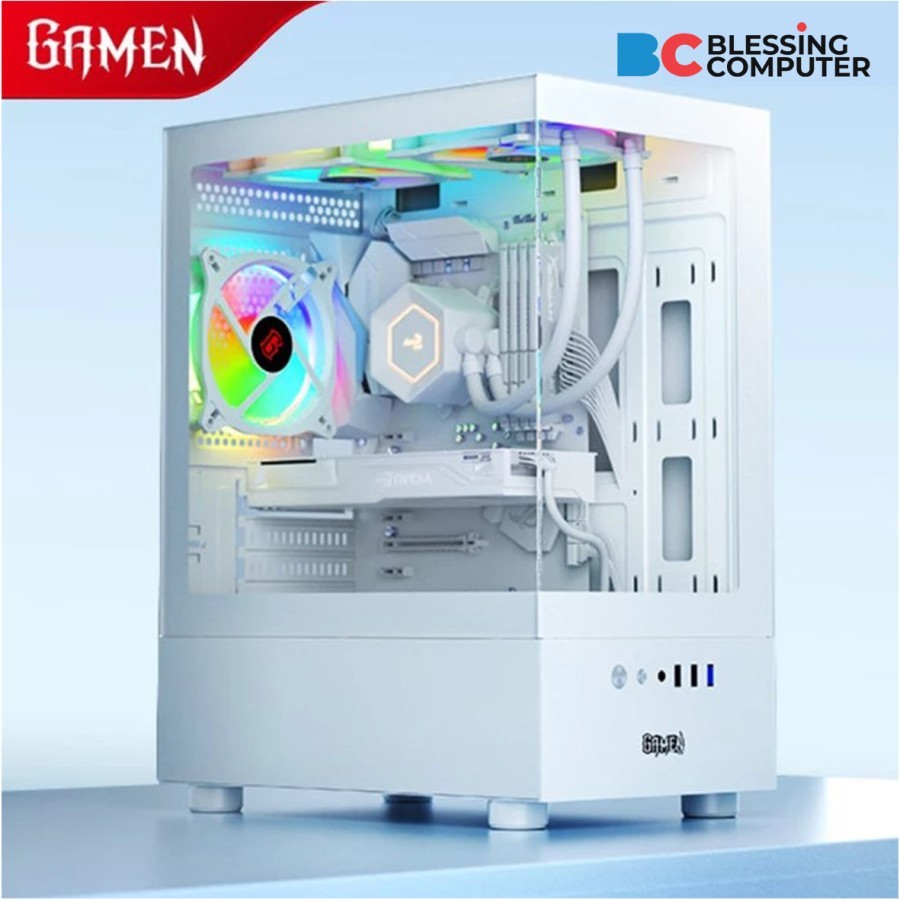 Jual Casing GAMEN GCS100 White include 3 Fan | Shopee Indonesia