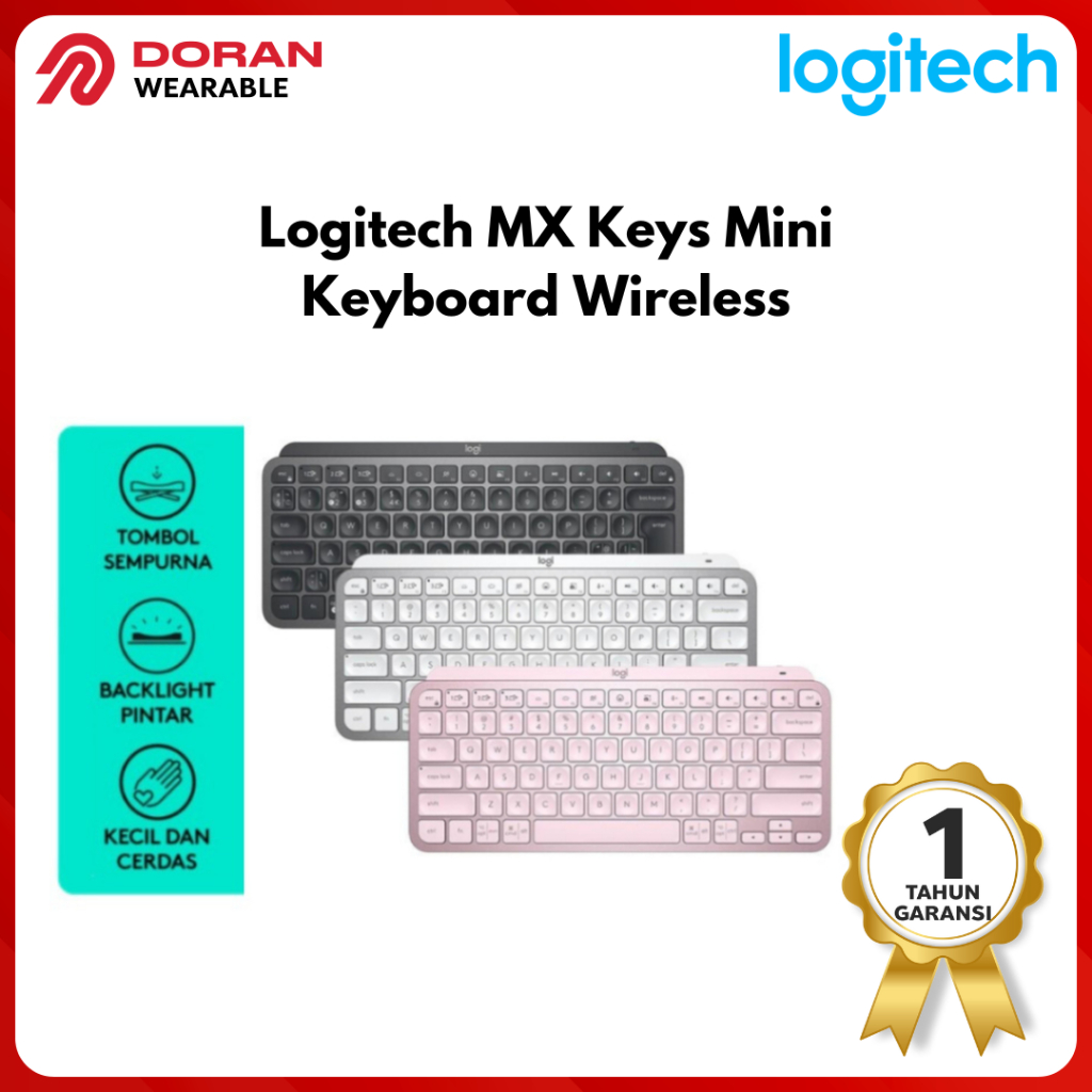 Jual Logitech MX Keys Mini Keyboard Wireless Bluetooth Backlit ...