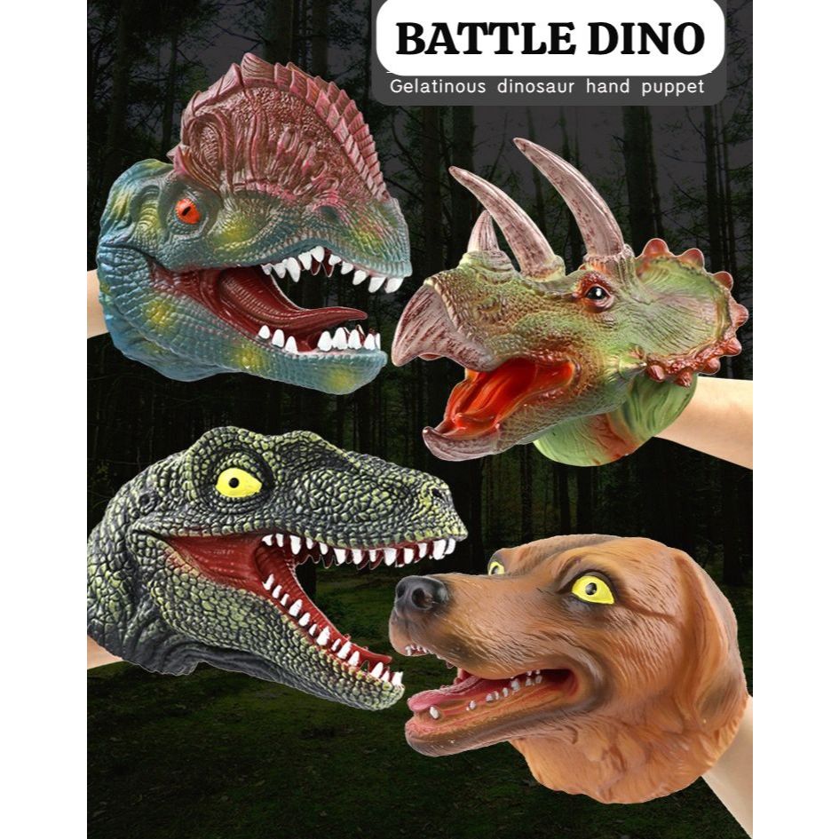 Jual MAINAN EDUKASI DINOSAURUS BONEKA TANGAN DINOSAURUS BATTLE PUPPET ...