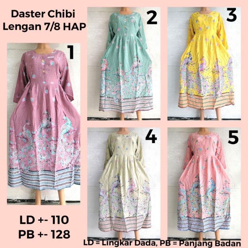 Jual DASTER CHIBI LENGAN 7/8 PASTEL HAP ADEM RAYON BUSUI FRIENDLY BU ...