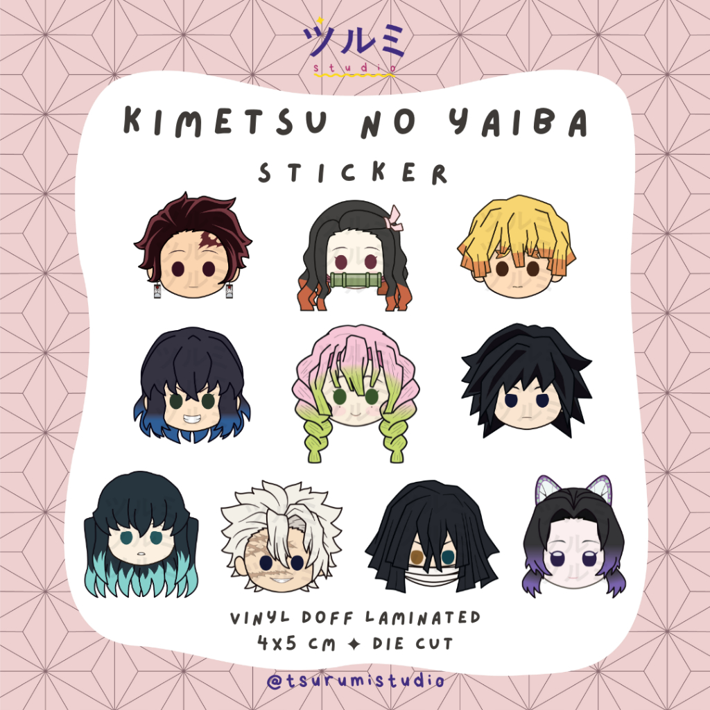 Jual Demon Slayer: Kimetsu No Yaiba Chibi & Peeking Sticker / Peeker ...