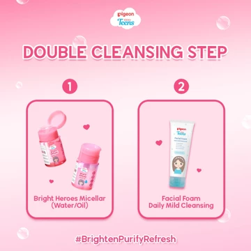 PIGEON TEENS BRIGHT HEROES MICELLAR WATER 100 ML Micellar Water Pembersih Wajah Double