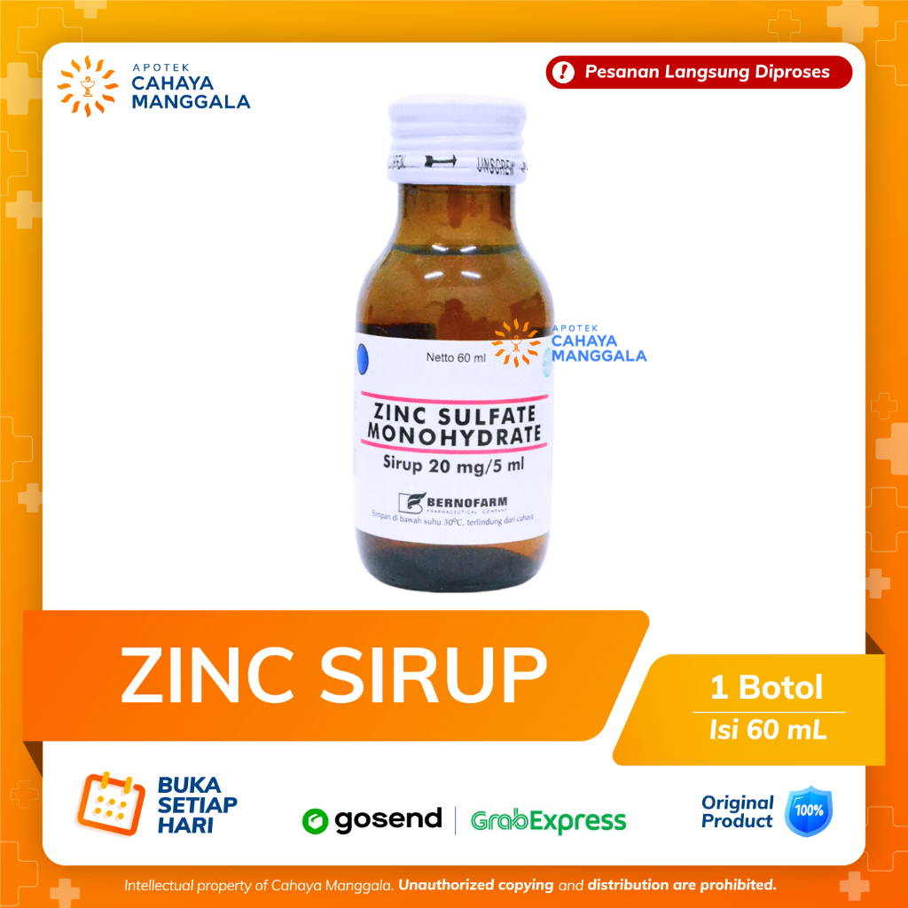 Jual ZINC SULFATE MONOHYDRATE SIRUP 60 ML | Shopee Indonesia