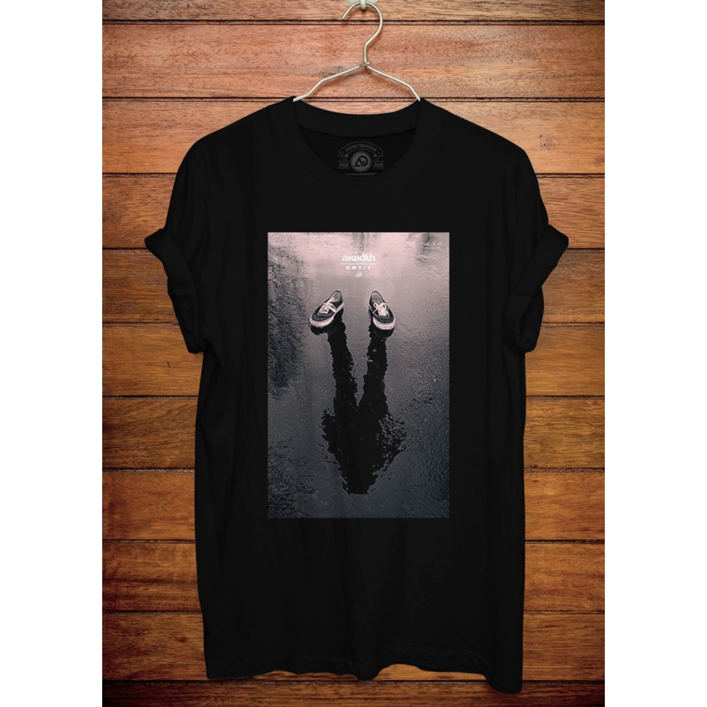Jual AIQI - Kaos Distro | Shadow Shoes (Hitam) | Shopee Indonesia