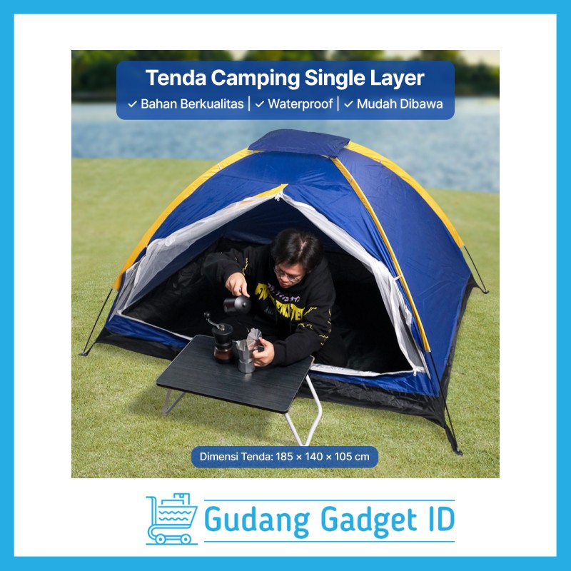 Jual Tenda Kemping Besar Lipat Kapasitas 1 - 3 Orang Camping Tent