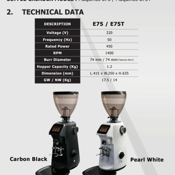 Jual Paket mesin Coffee Espresso For Coffee Shop+ Maquinos E75 + Tools ...
