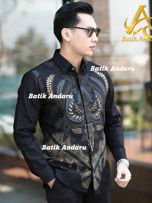 Jual Batik Andaru Motfif Cakra Baju Batik Pria Slimfitting Lengan ...