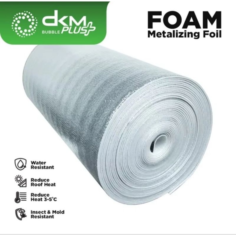 FOAM METALIZING DOUBLE FOIL PE FOAM  INSULASI ATAP PEREDAM PANAS 120X25