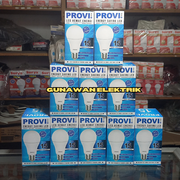 Jual Paket 10pcs lampu LED Provi A 15 Watt, 15W, 15watt hemat energi ...