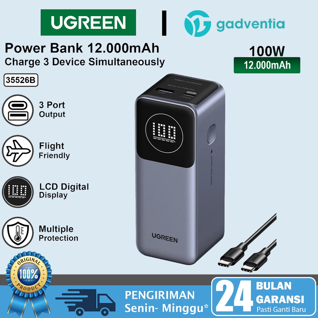 UGREEN Nexode Pro 100W Batterie Externe 12000mAh Power Bank