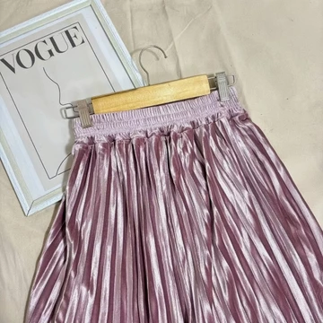 Rok Plisket Bludru Velvet Panjang High Waist All Size Lp 60 110 Pj 90 Hijab Friendly Elegant