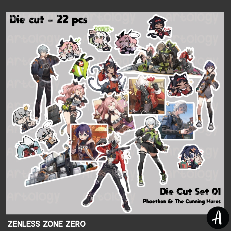 Jual Set Sticker Zenless Zone Zero ZZZ - Belle Wise Nicole Anby ...