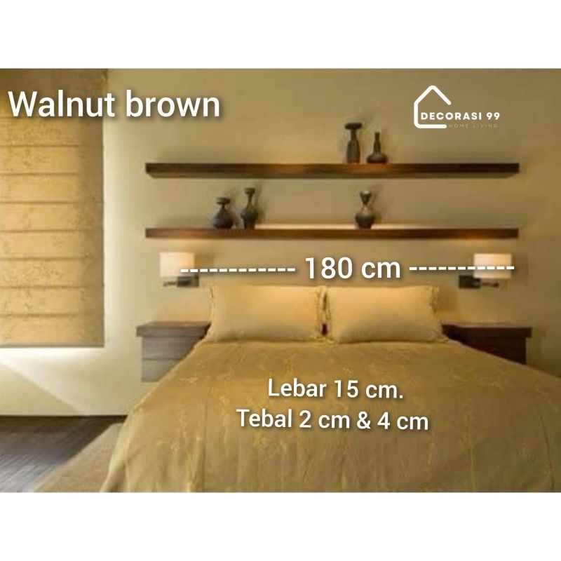 Jual Ambalan dinding Panjang variasi 120,150,180,200 cm, Lebar 15 cm ...