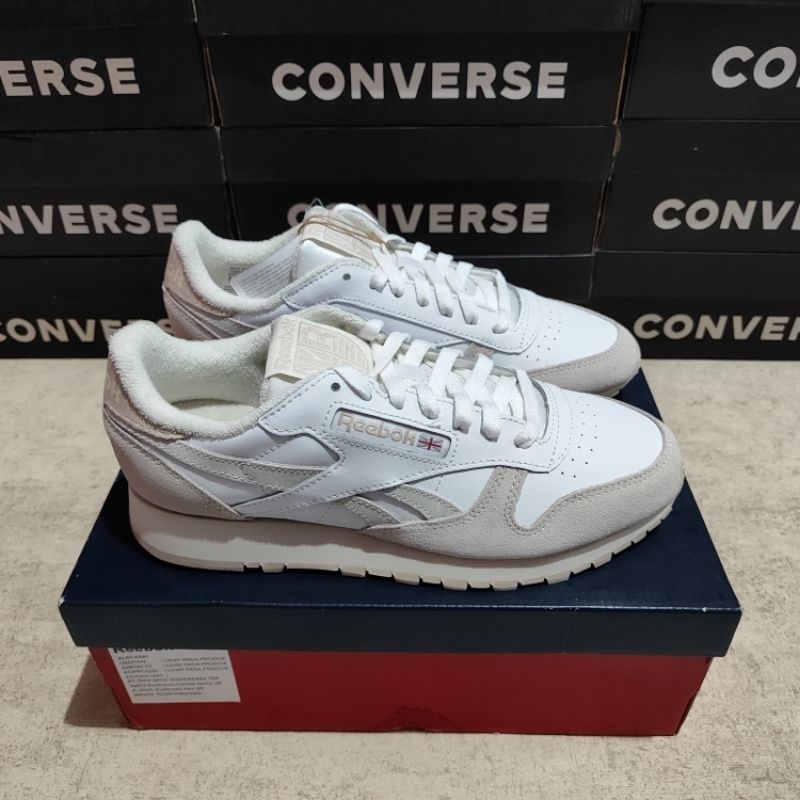Jual Reebok Classic Leather Men's - White/Chalk [100032772] | Shopee ...