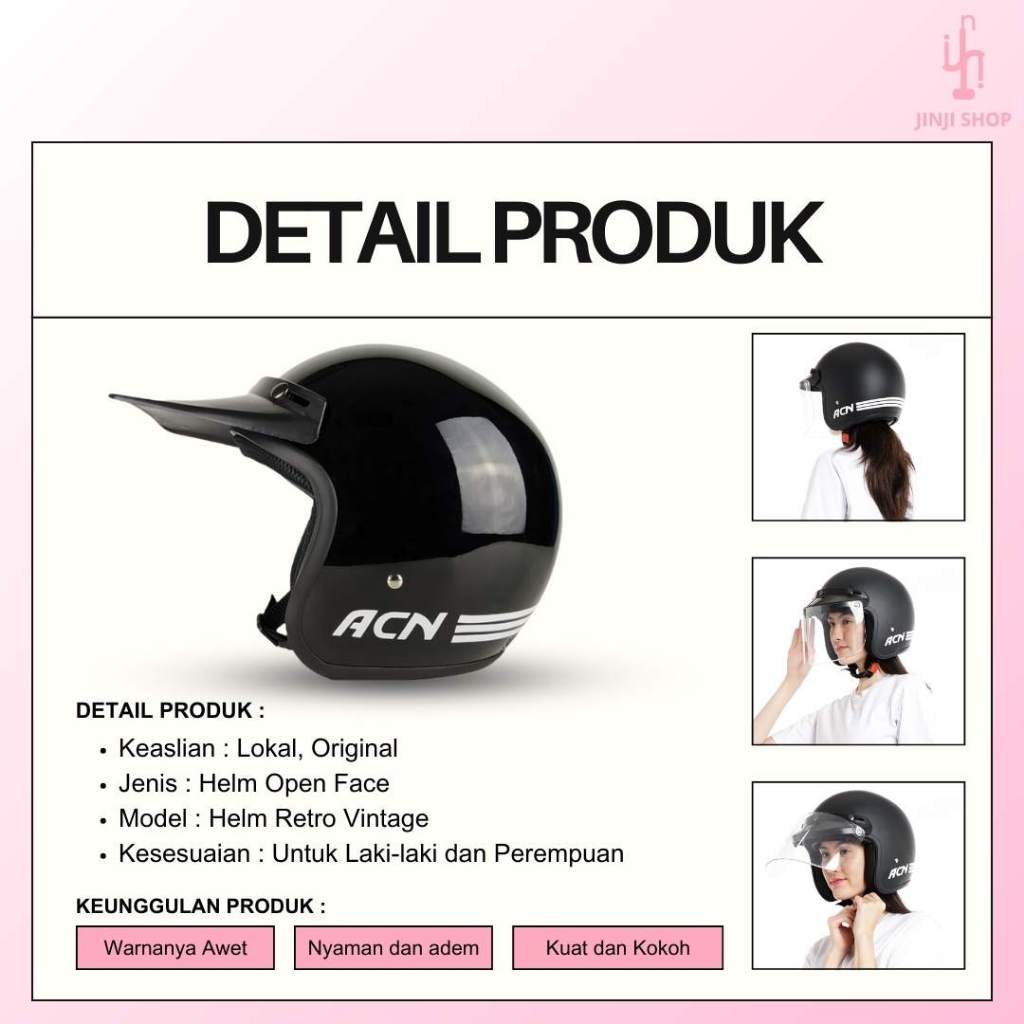 Jual Helm Helem Bogo Retro Vintage Classic Klasik Premium Rider Riders ...