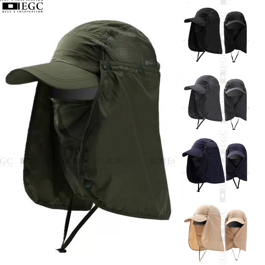 Jual Topi Memancing Tentara Jepang Anti UV Matahari Fishing Hat - MS ...