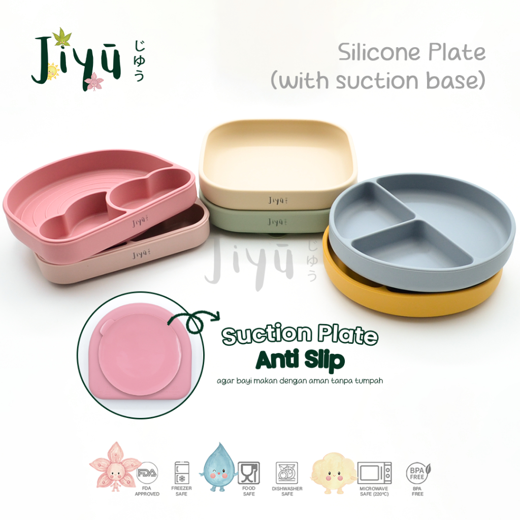 Jual JIYU [Plate] Silicone Learning Plate (with suction) Piring Makan ...