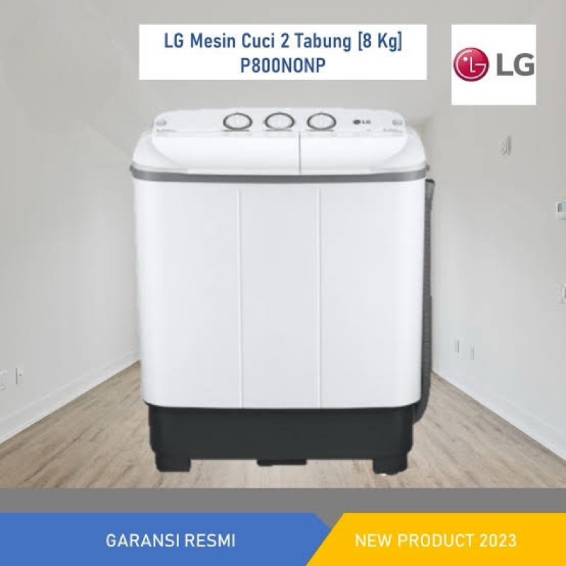 Jual LG Mesin Cuci 2 Tabung 8 Kg Twin Tube P800NONP Semi Auto P800 P ...