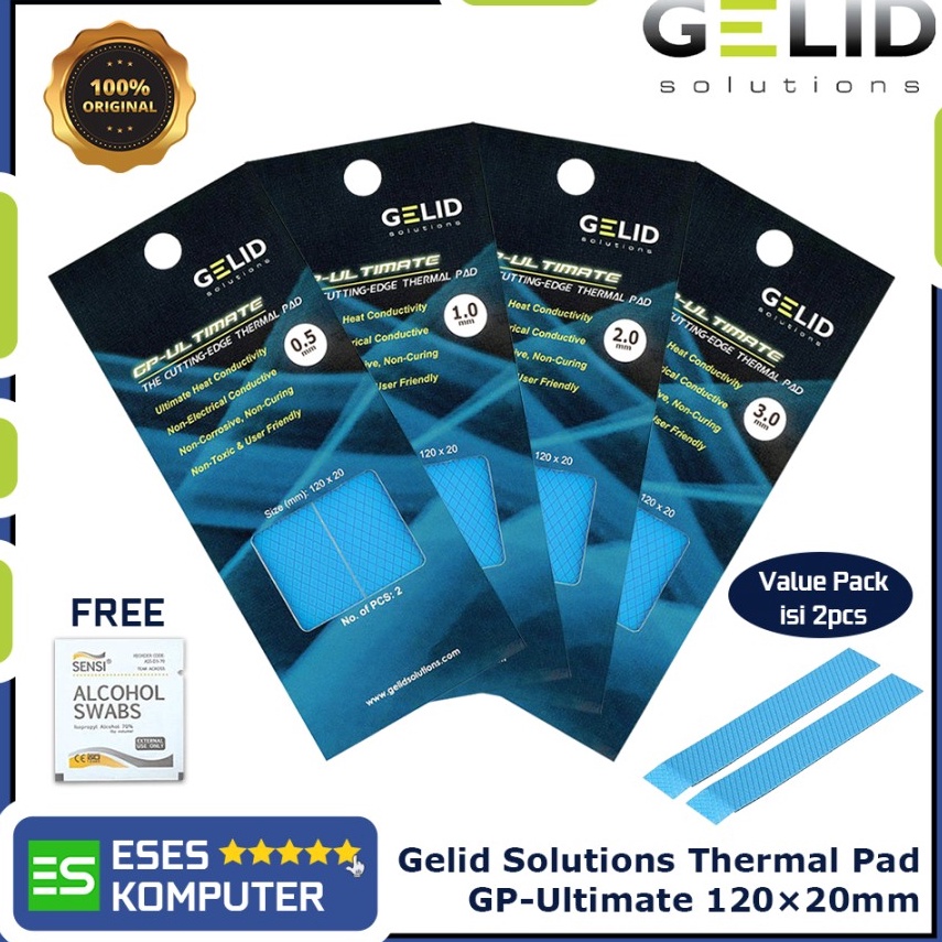 Jual KODE N43T Thermal Pad GELID GPULTIMATE 15WmK 12 x 2mm Value Pack