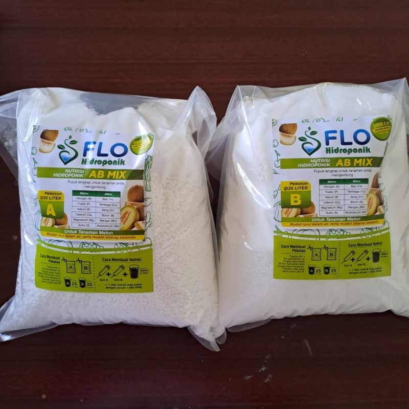 Jual Pupuk Nutrisi AB Mix Melon Flo Hidroponik 25L | Shopee Indonesia