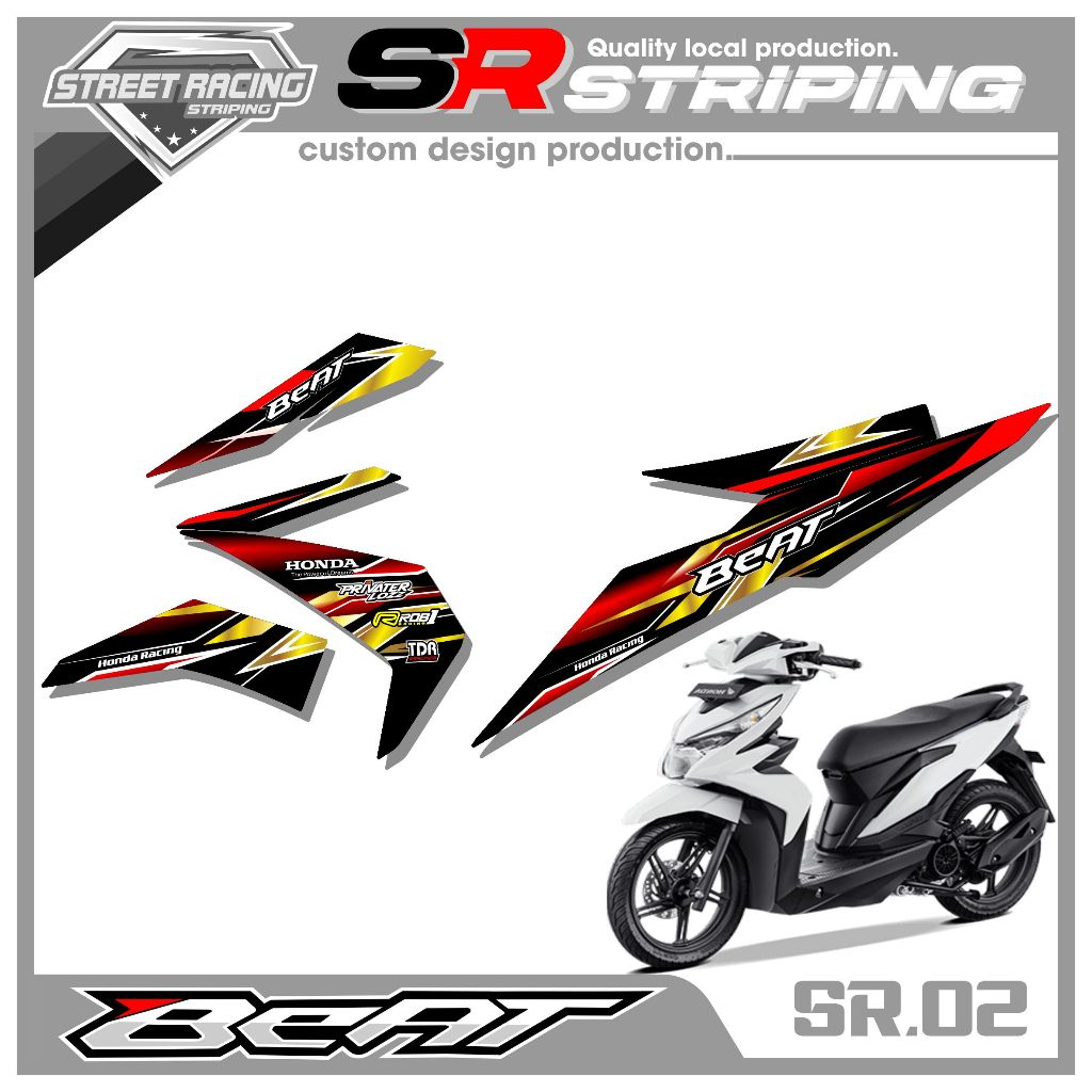 Jual Sticker Stiker Striping Beat Esp Fi New 2017 - 2019 / Street ...