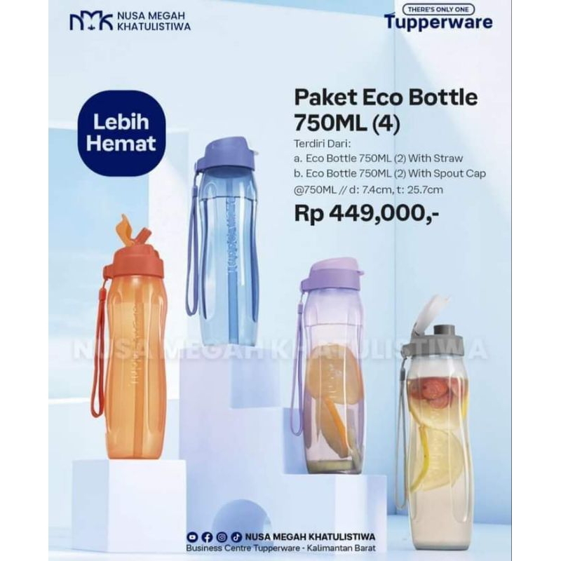 Jual paket eco bottol tupperware | Shopee Indonesia