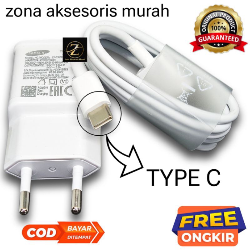 Charger Samsung A11 A13 A14 A04 A04s Type C Fast Charging Original 100%  Carger Casan Cas Hp Ori - Main Image