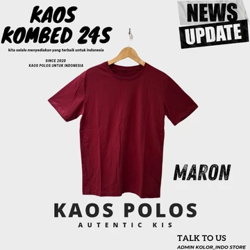 Kaos Polos Combed 24S Cotton Combed Premium Kaos Lengan Pendek Pria Wanita