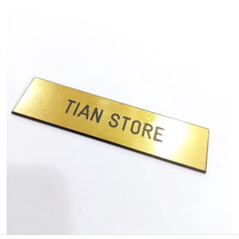 Jual Name Tag Pdh | Papan Nama Gold | Papan nama Kuning | Shopee Indonesia