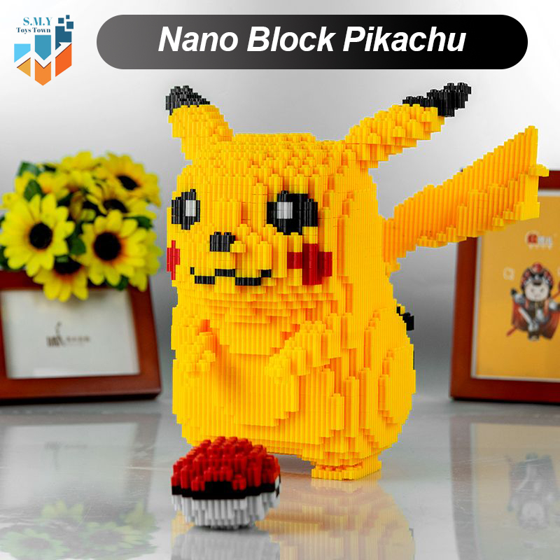Jual SMY Nano Blocks POKEMON PIKACHU 3D Model, Mainan Blok Susun, Blok ...