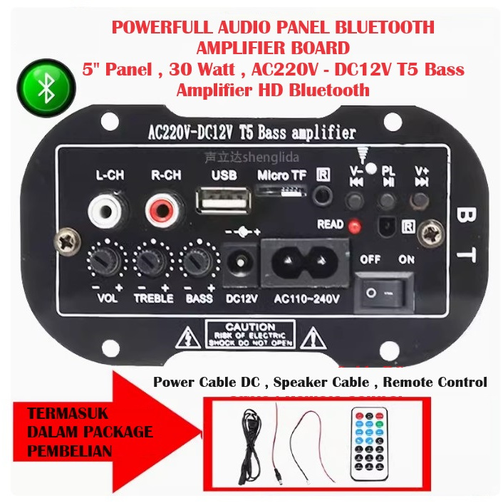 Jual AUDIO AMPLIFIER PANEL BLUETOOTH BOARD 5