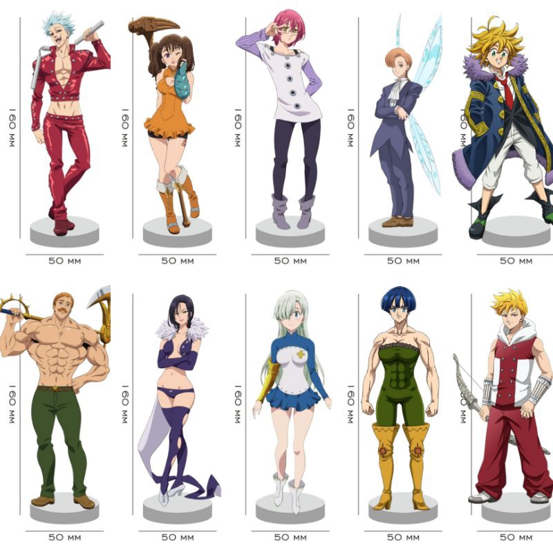 Jual Nanatsu no Taizai Acrylic Standee / Standee Figure Akrilik Anime ...