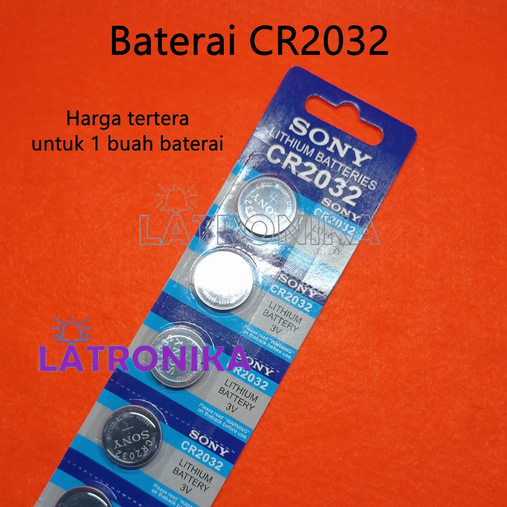 Jual Baterai CR2032 Sony Battery RTC Timbangan Badan Batere Kalkulator ...