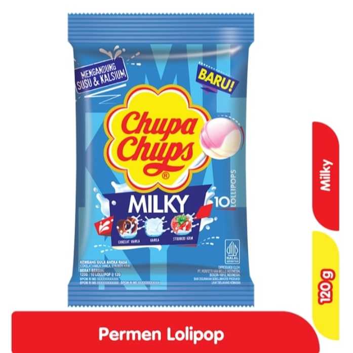 Jual Chupa Chups Milky Permen Lollipops Aneka Rasa 108g Chupa Chups