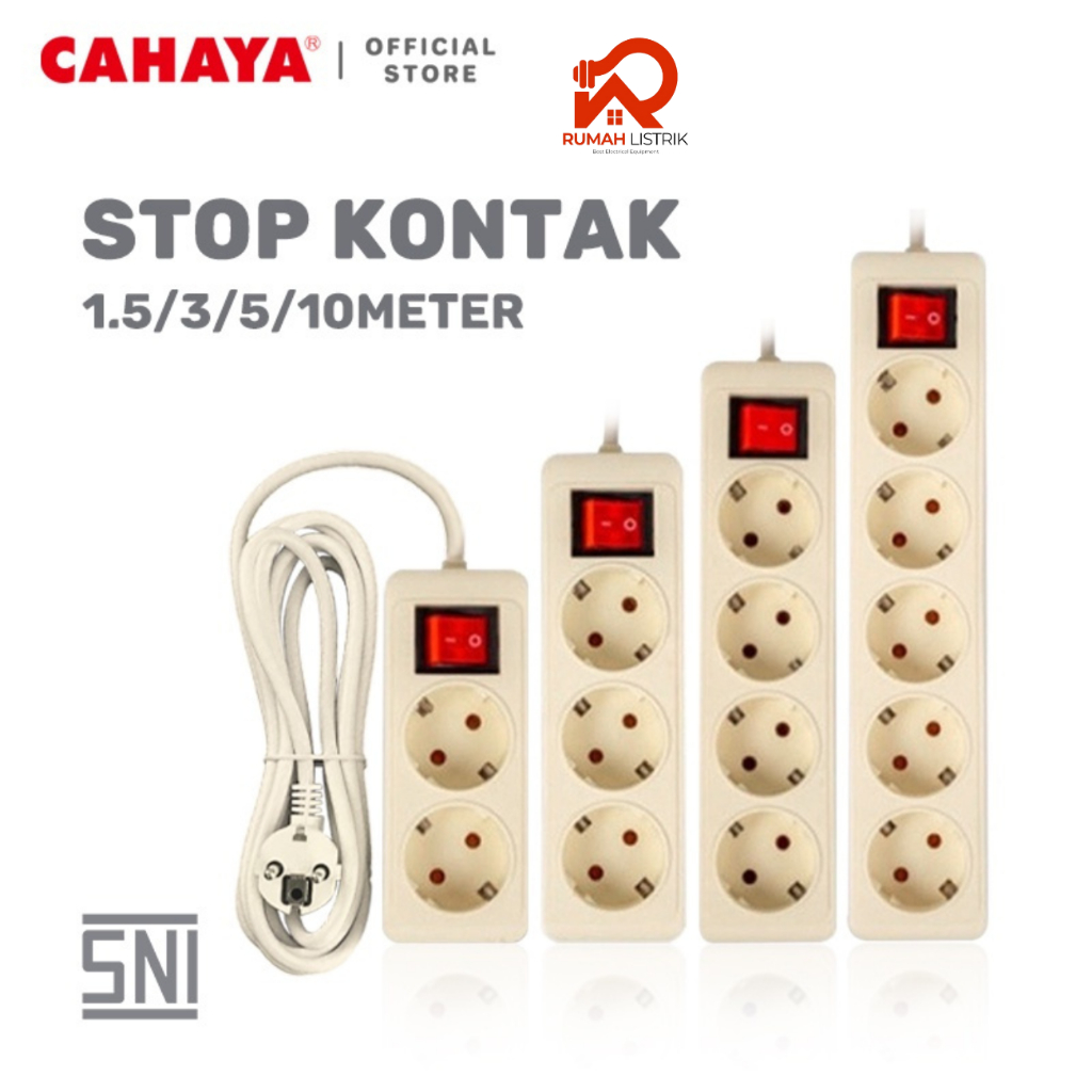 Jual Cahaya - SC Series Stop Kontak + Kabel + Switch On Off Lubang 2/3 ...