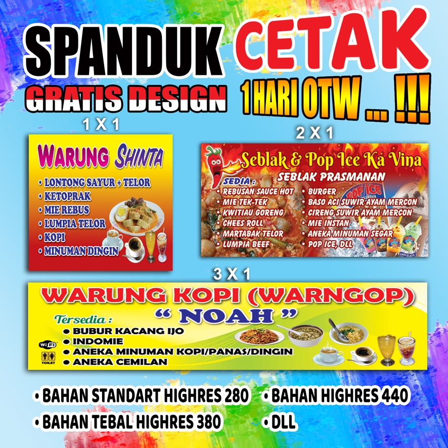 Jual banner warung makan | spanduk warkop | banner kuliner | spanduk ...