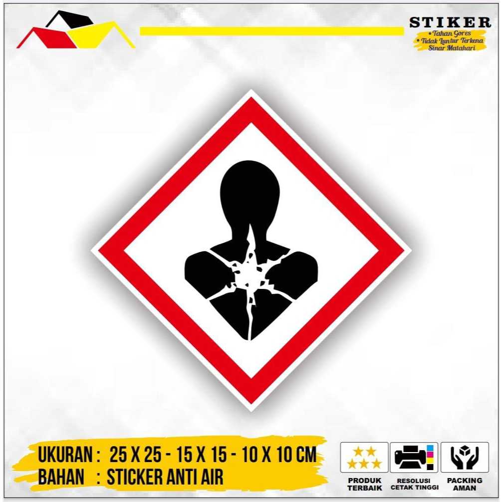 Jual Stiker Label Tanda Simbol Limbah B3 Karsinogen Mutagen | Shopee ...