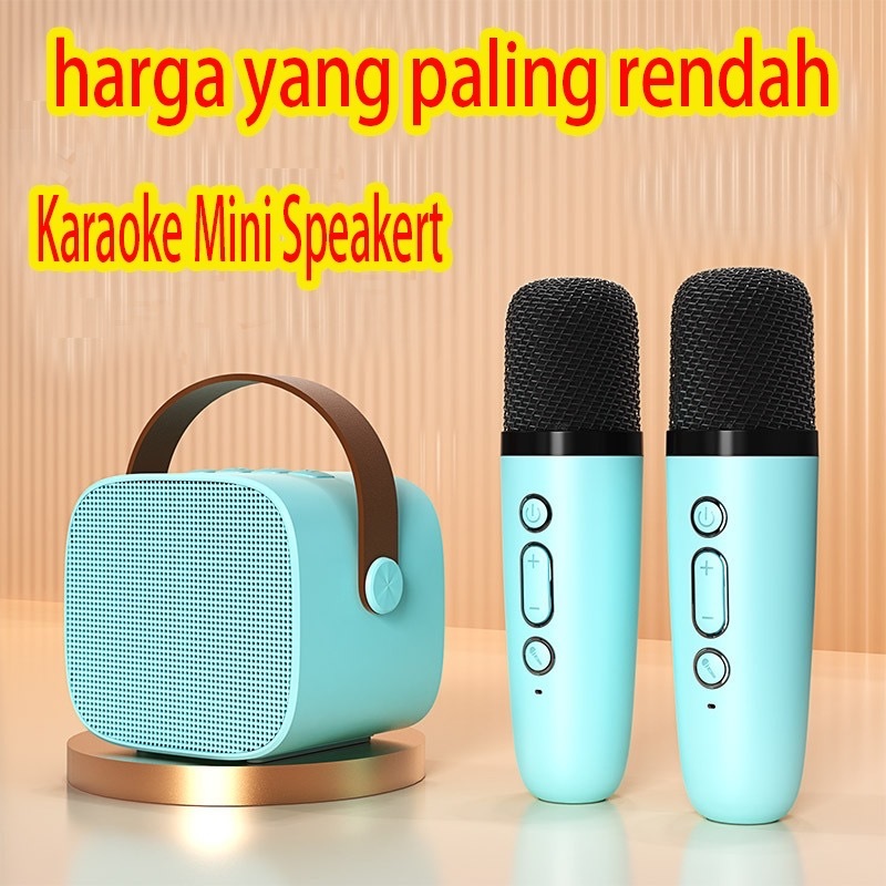 Jual Mic Karaoke Speaker Bluetooth Wireless Microphones Set Double ...