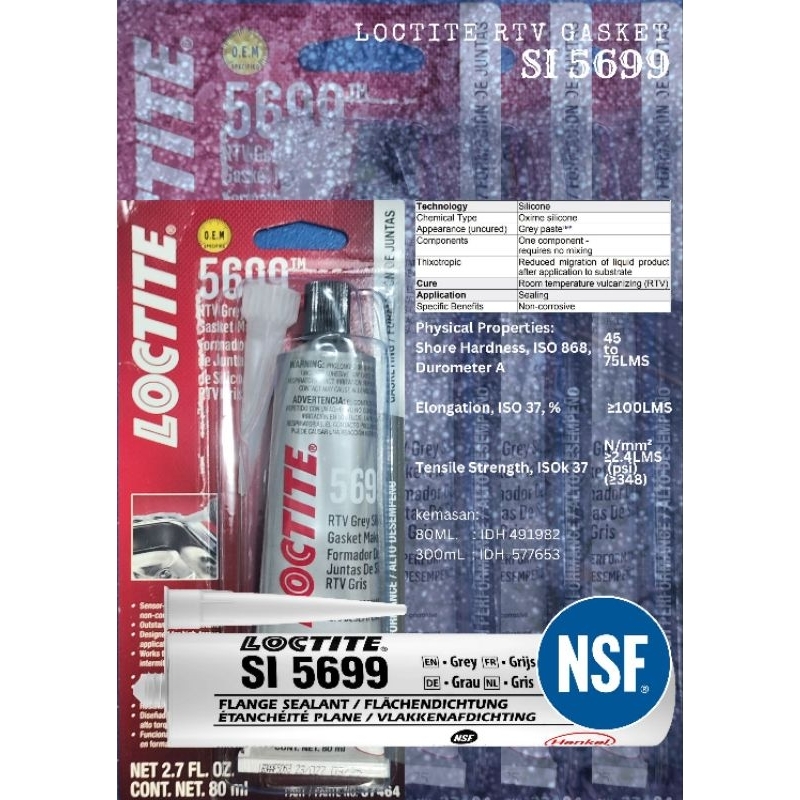 Jual LOCTITE RTV Gasket Maker 5699 grey 80ml | Shopee Indonesia