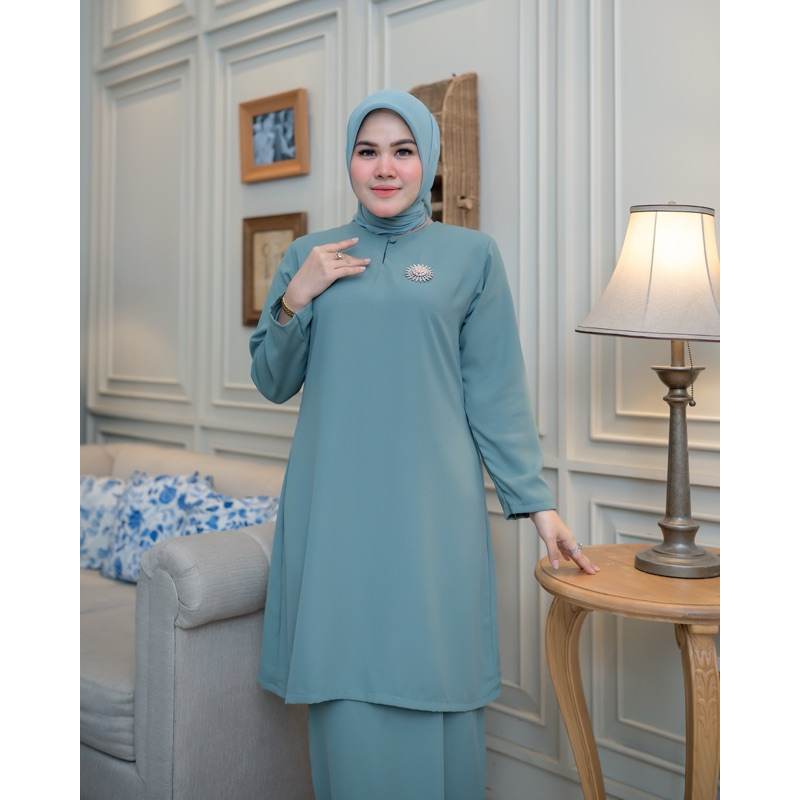 Jual Dkhayru - Setelan Kurung Melayu Aluna Polos Setelan Rok Kurung ...