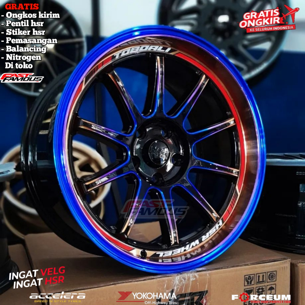 Jual Velg hsr rainbow r17 baut 5x114,3 lebar 8,5 rata cocok untuk mobil ...