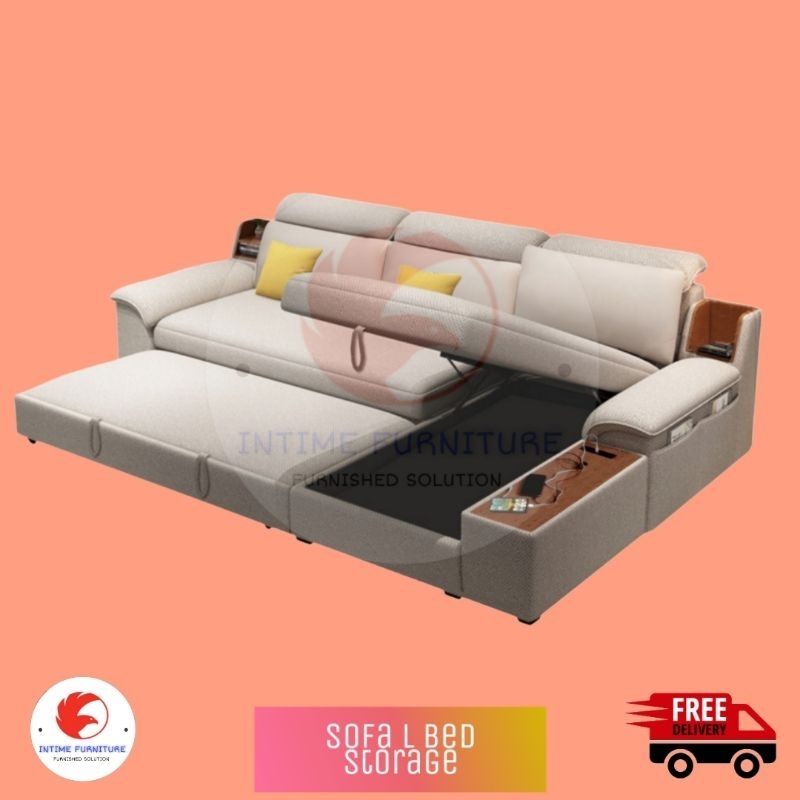 Jual Sofa L Bed Reclining Sofabed Sofa Bed Kasur Minimalis Shopee
