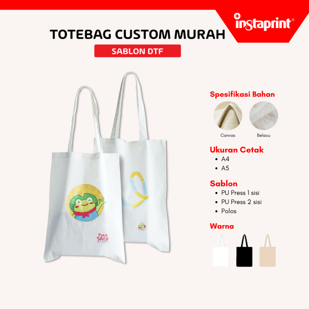 Jual Tas Kanvas Custom lucu souvenir/Totebag Custom Murah Shopee