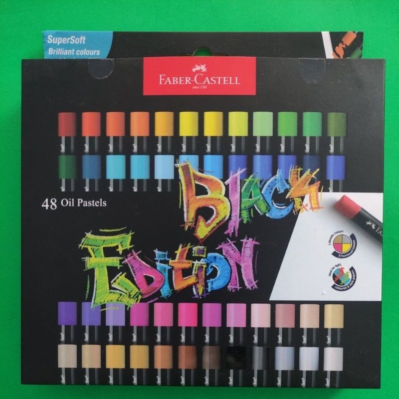 Jual Oil Pastel BLACK Edition Faber Castell 48 Warna Premium Collection ...