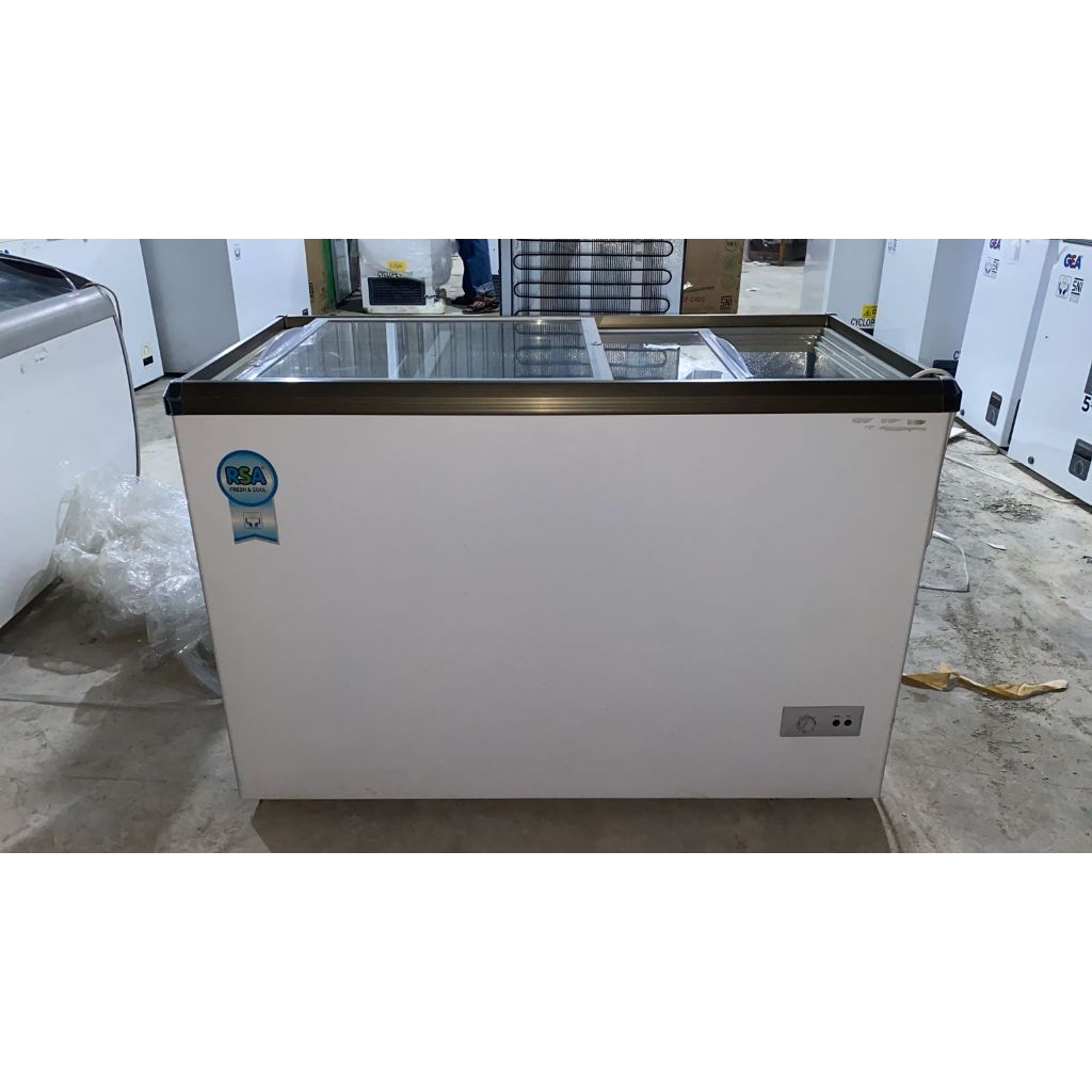 Jual RSA XS-320 Kulkas Pemajang Es Krim Sliding Flat Glass Freezer Box ...